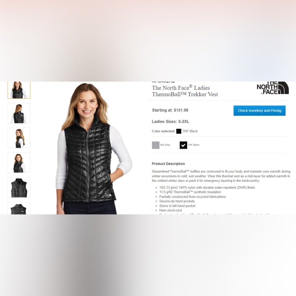 NF0A3LHL
The North Face® Ladies ThermoBall™ Trekker Vest